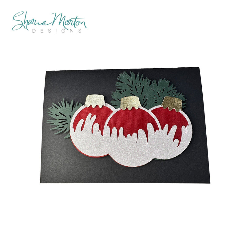 Christmas Baubles Card Sublimation Sharia Morton Designs 