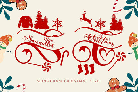 Christmas Beautiful Bundle Font Prasetya Letter 