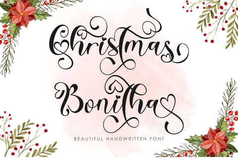 Christmas Beautiful Bundle Font Prasetya Letter 
