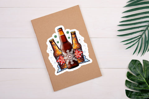 Christmas beer Sticker Design Sublimation Regulrcrative 