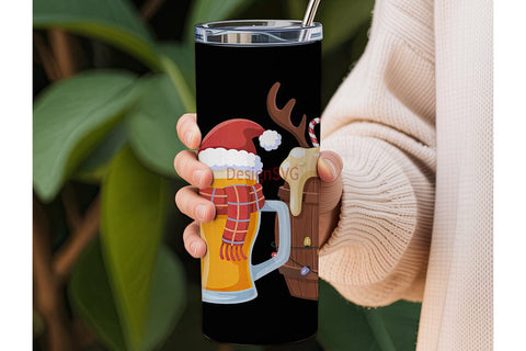 Christmas Beer Tumbler Wrap Sublimation DesignSVG 