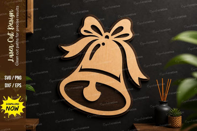 Christmas Bell Laser Cut File SVG Regulrcrative 