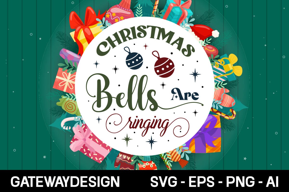 Christmas Bell Illustration in Illustrator, SVG, JPG, EPS, PNG - Download