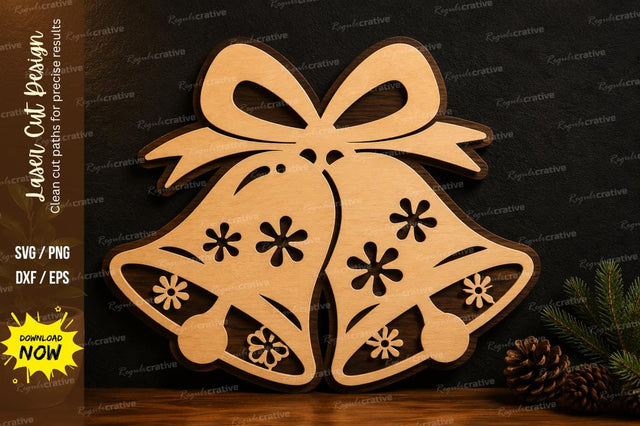 Christmas Bells Laser Cut SVG Design SVG Regulrcrative 