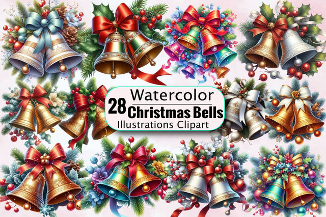 Christmas Bells Sublimation Clipart Bundle Sublimation SVGArt 
