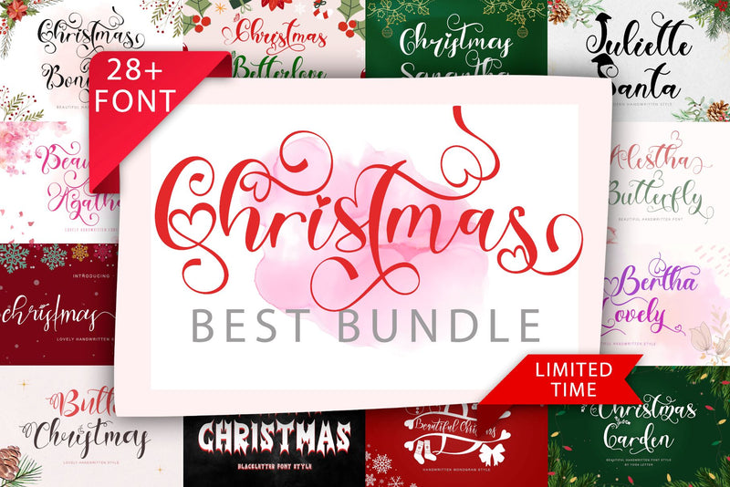 Christmas Best Bundle Font Prasetya Letter 