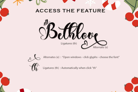 Christmas Betterlove Font Prasetya Letter 