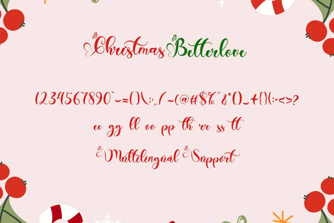 Christmas Betterlove Font Prasetya Letter 