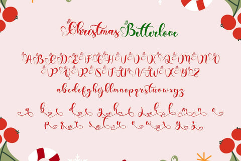 Christmas Betterlove Font Prasetya Letter 