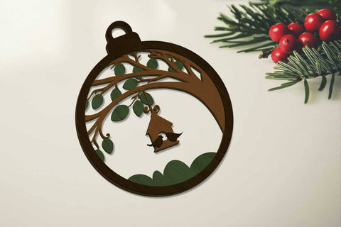 Christmas Birds Bundle, Decorative Ornaments, Laser Cut Templates SVG LaserCutano 