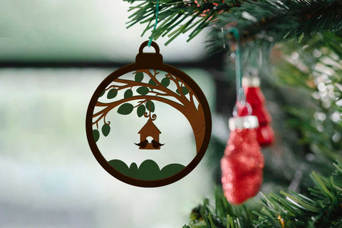 Christmas Birds Bundle, Decorative Ornaments, Laser Cut Templates SVG LaserCutano 