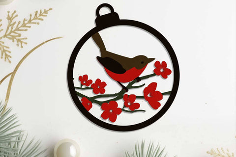 Christmas Birds Bundle, Decorative Ornaments, Laser Cut Templates SVG LaserCutano 