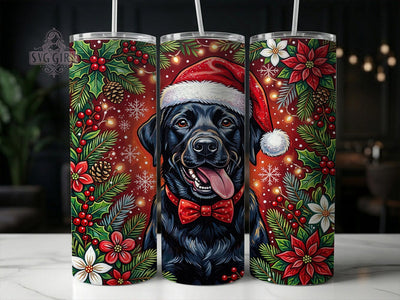Christmas Black Lab 20oz Tumbler, Christmas Black Lab, Black Lab Tumbler, Black Lab PNG, Christmas Lab PNG, Lab Tumbler Wrap, Christmas Dog PNG, 20oz Tumbler Wrap Sublimation SvggirlplusArt 