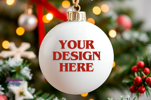 Christmas Blank Ornament Mockup Mock Up Photo Sublimatiz Designs 