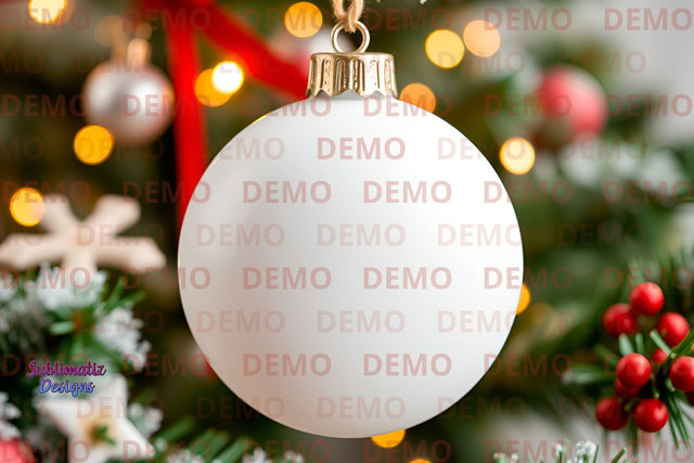 Christmas Blank Ornament Mockup Mock Up Photo Sublimatiz Designs 