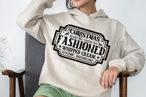 Christmas blend hot cocoa old fashioned whipped cream peppermint marshmallows SVG Angelina750 