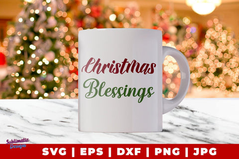 Christmas Blessings SVG | Christmas Blessings Sign Laser SVG | Chistmas Sign Laser SVG | Christmas Sublimation Design PNG SVG Sublimatiz Designs 