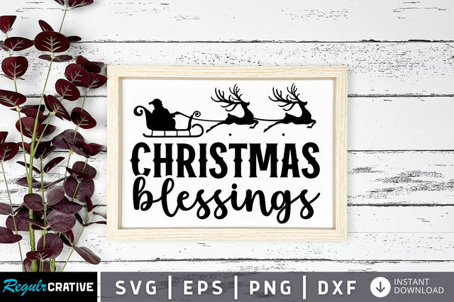 Christmas blessings svg design SVG Regulrcrative 