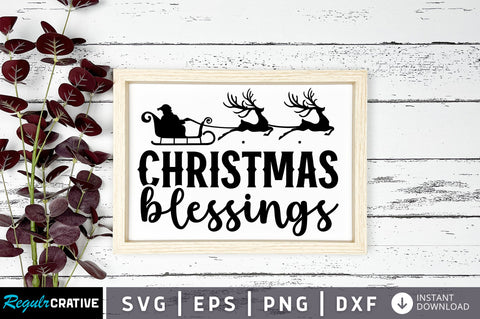 Christmas blessings svg design SVG Regulrcrative 