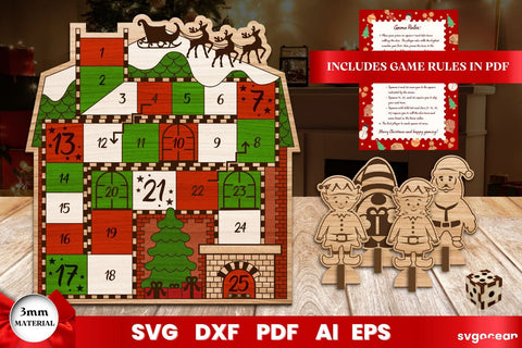 Christmas Board Game Laser Cut SVG SvgOcean 