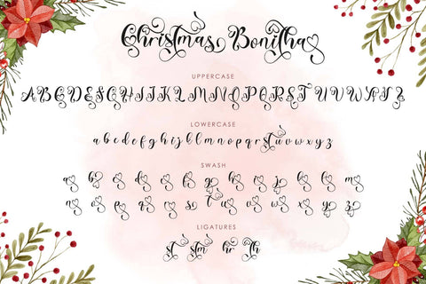 Christmas Bonitha Font Prasetya Letter 
