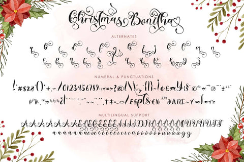 Christmas Bonitha Font Prasetya Letter 