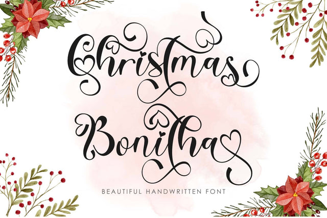 Christmas Bonitha Font Prasetya Letter 
