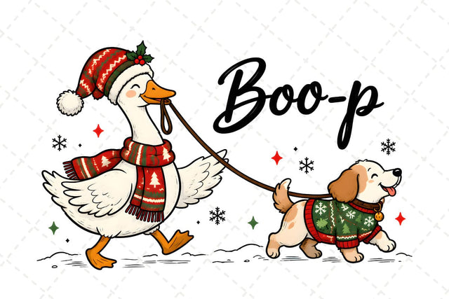 Christmas Boo-P PNG, Funny Christmas PNG Sublimation DesignPlante 503 