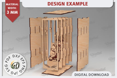 Christmas Book Nooks Laser Cut Bundle. 3D Layered Book Nooks SVG Evgenyia Guschina 