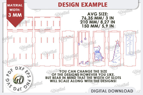 Christmas Book Nooks Laser Cut Bundle. 3D Layered Book Nooks SVG Evgenyia Guschina 