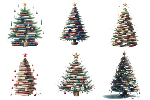 Christmas Book Tree Sublimation Bundle Sublimation designartist 