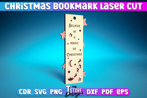 Christmas Bookmark Laser Cut Bundle | Magic Design | Christmas Wishes | CNC Files SVG The T Store Design 