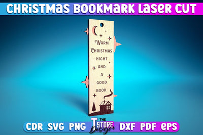 Christmas Bookmark Laser Cut | Magic Design | Christmas Wishes | CNC Files SVG The T Store Design 