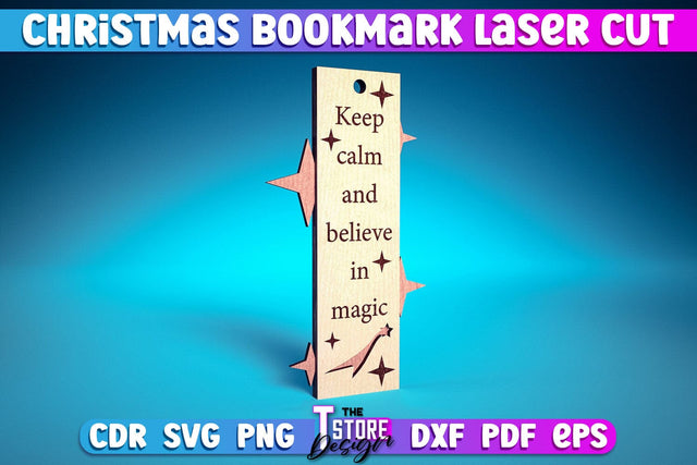 Christmas Bookmark Laser Cut | Magic Design | Christmas Wishes | CNC Files SVG The T Store Design 