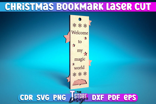 Christmas Bookmark Laser Cut | Magic Design | Christmas Wishes | CNC Files SVG The T Store Design 