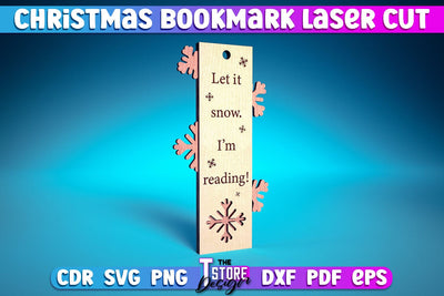 Christmas Bookmark Laser Cut | Magic Design | Christmas Wishes | CNC Files SVG The T Store Design 