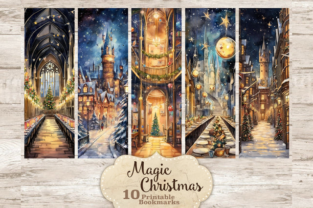 Christmas Bookmark | Magical Castle Printable SVG GlamArtZhanna 