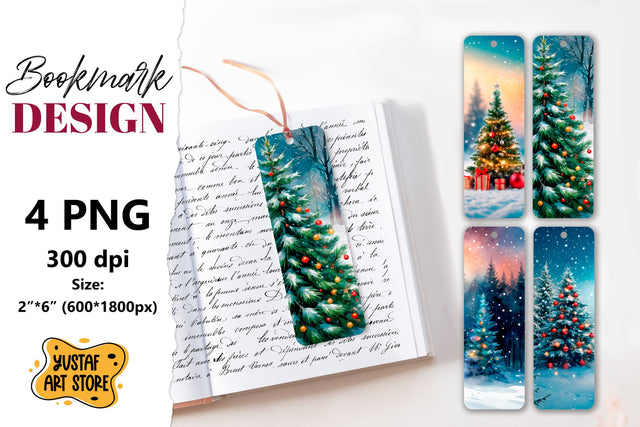 Christmas Bookmark printable design. Sublimation Yustaf Art Store 