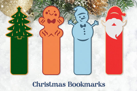 Christmas Bookmark svg laser cut, Layered papercut winter SVG AnastasiyaArtDesign 