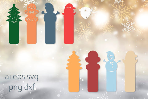 Christmas Bookmark svg laser cut, Layered papercut winter SVG AnastasiyaArtDesign 