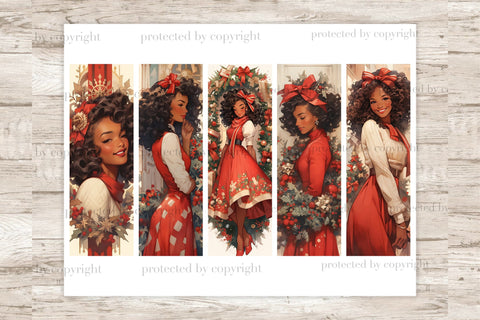 Christmas Bookmarks Printable | Holiday Bookmarks SVG GlamArtZhanna 