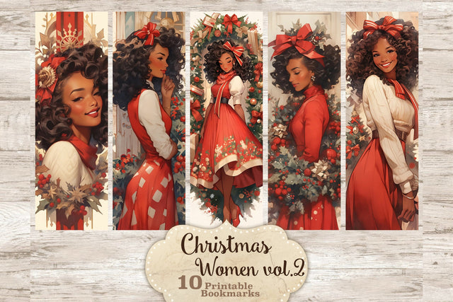 Christmas Bookmarks Printable | Holiday Bookmarks SVG GlamArtZhanna 