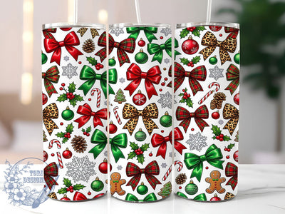 Christmas Bow Pattern 20oz Tumbler, Christmas Bow, Bow Pattern, Christmas Pattern, Bow Tumbler, Christmas Tumbler, Bow Pattern PNG, 20oz Tumbler Wrap Sublimation ToriDesigns 