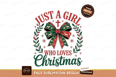 Christmas bow wreath festive greeting image Sublimation Designangry 
