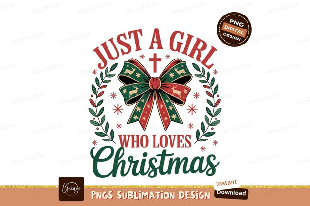 Christmas bow wreath festive greeting image Sublimation Designangry 