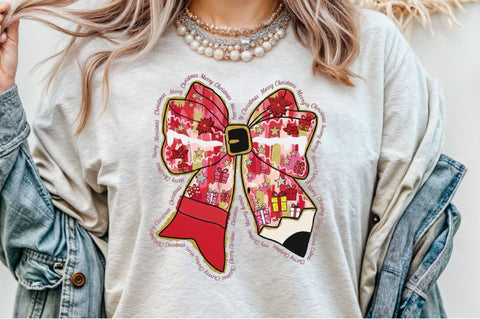 Christmas Bow,Christmas Teacher PNG Sublimation designartist 