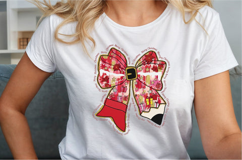 Christmas Bow,Christmas Teacher PNG Sublimation designartist 