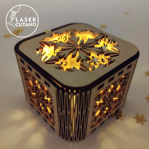 Christmas Box, Multilayer Home Decoration, Wood Cut Template, Laser Cut FIles SVG LaserCutano 
