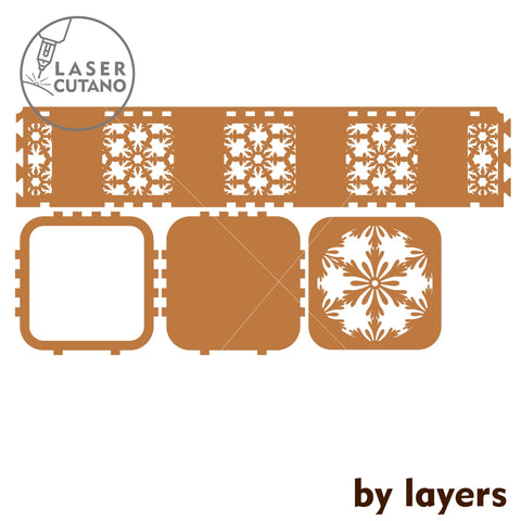 Christmas Box, Multilayer Home Decoration, Wood Cut Template, Laser Cut FIles SVG LaserCutano 