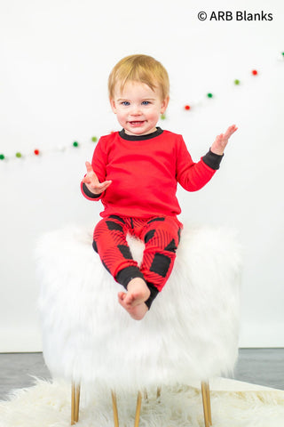 CHRISTMAS: Buffalo Plaid Collection Pajamas ARB Blanks Youth 6M 